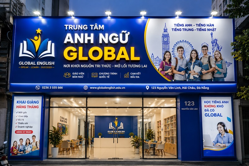 Xu Hướng Chọn Biển Quảng Cáo Trung Tâm Ngoại Ngữ Năm 2026