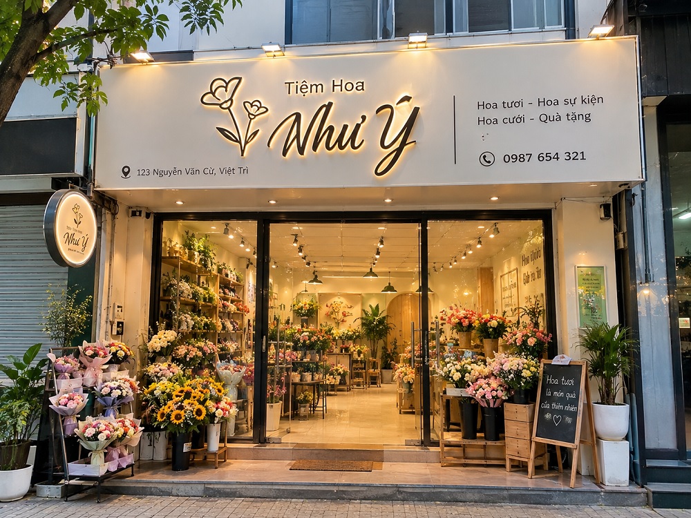 Xu Hướng Chọn Biển Quảng Cáo Cửa Hàng Hoa